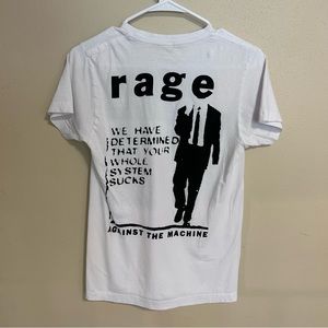 Unisex Size Small - Hot Topic - Rage Against the Machine Tee - White